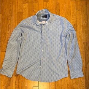 Denim & Flower White and Blue Geometric Shirt